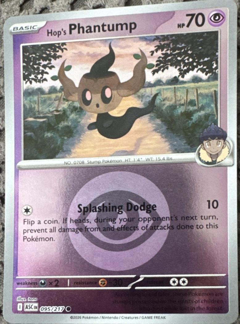 Ascended Heroes Hop's Phantump [Energy] Pokémon card